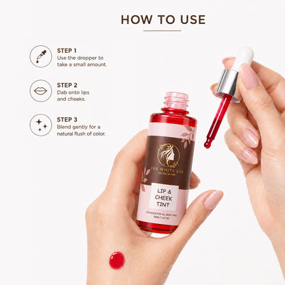 Lip and Cheek Tint for a Natural Flush and Long-lasting Color
