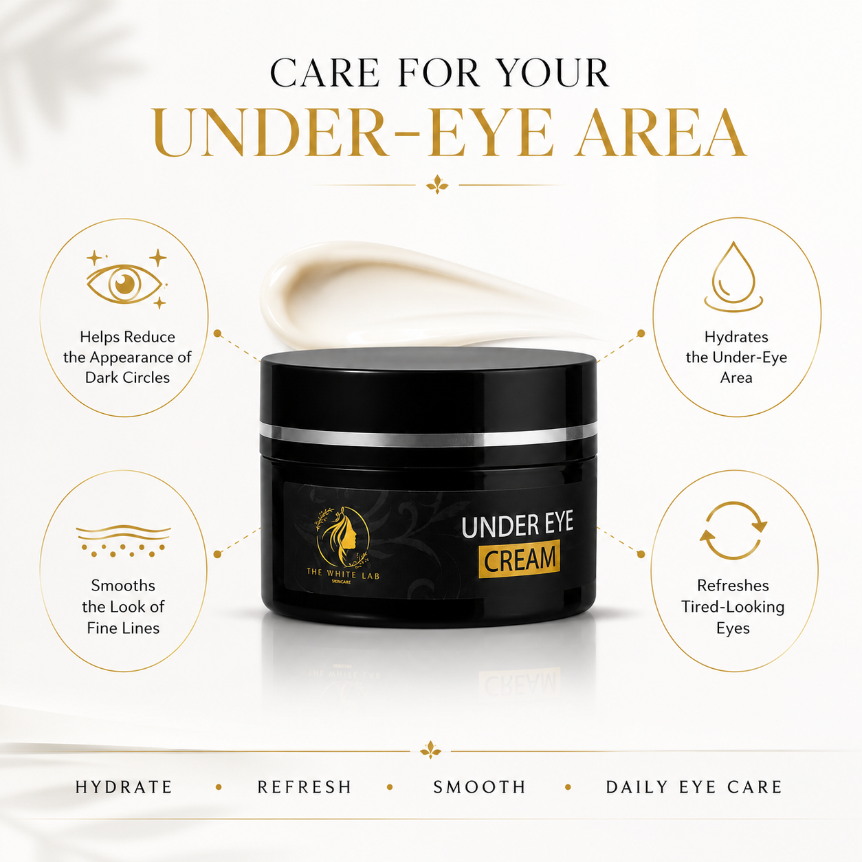 Under Eye Cream by The White Lab for Dark Circles and Puffiness