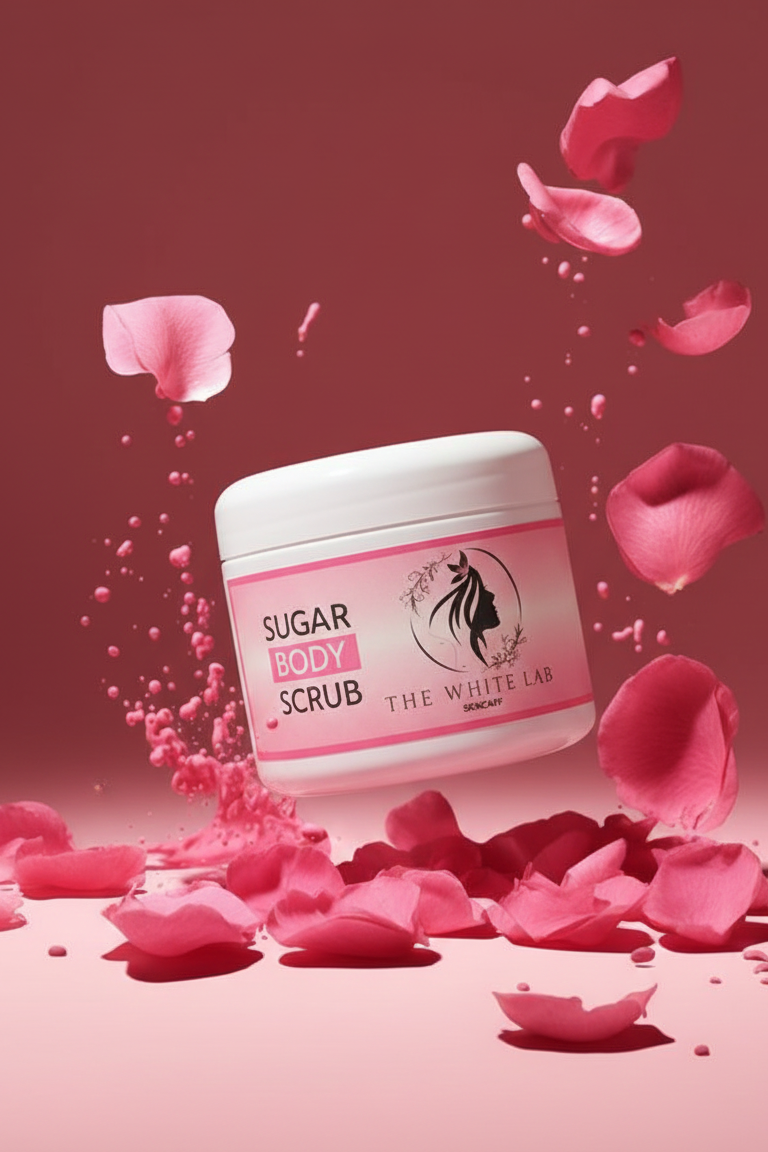Rich Body Scrub texture with gentle exfoliating particles for smoother-looking skin