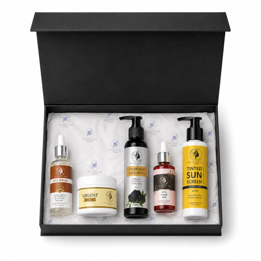 Premium Glow Kit skincare set featuring complete daily skincare essentials on a white background