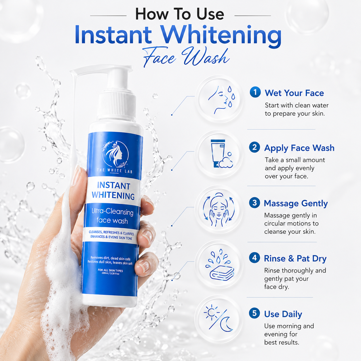 Whitening Face Wash for Brightening and Dark Spot Control