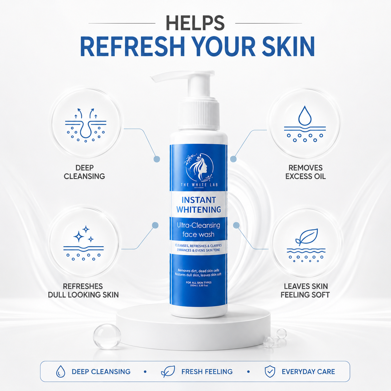 Whitening Face Wash for Brightening and Dark Spot Control