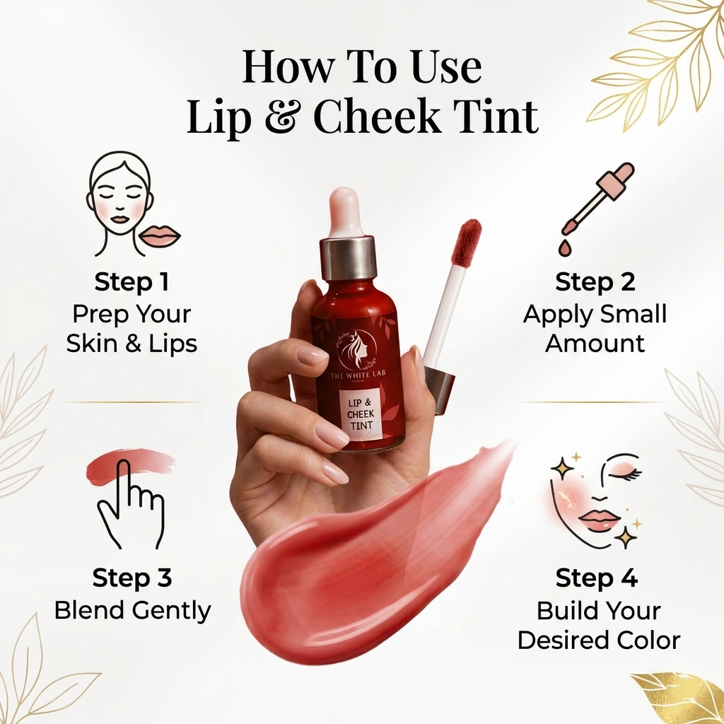 Lip and Cheek Tint for a Natural Flush and Long-lasting Color